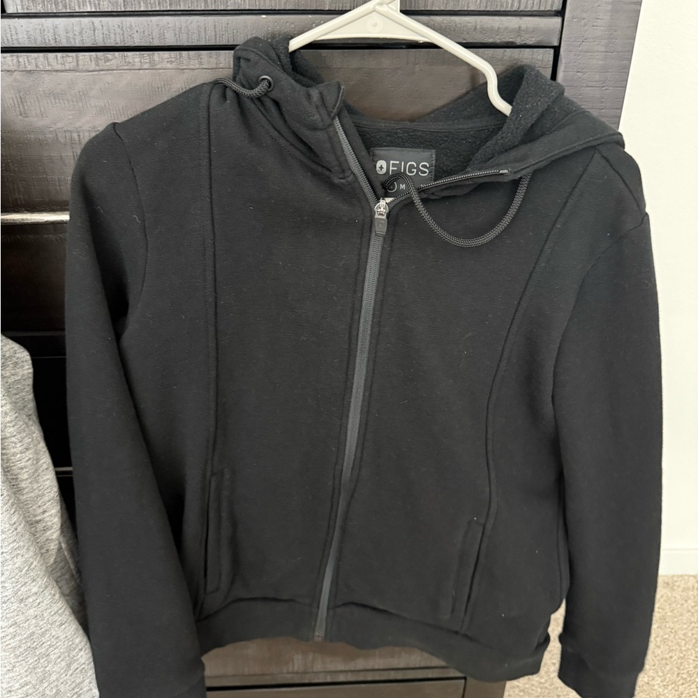 Figs Charcoal Full-Zip Sweatshirt